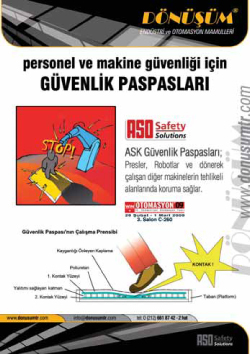 Personel ve makine güvenliği için güvenlik paspaslari