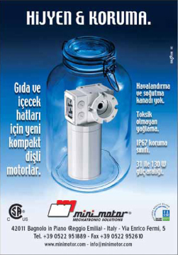 Gıda ve içecek hatları için yeni kompakt Dişli Motorlar