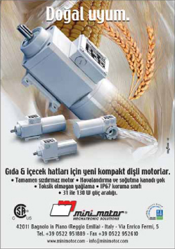 Gıda ve içecek hatları için yeni kompakt Dişli Motorlar