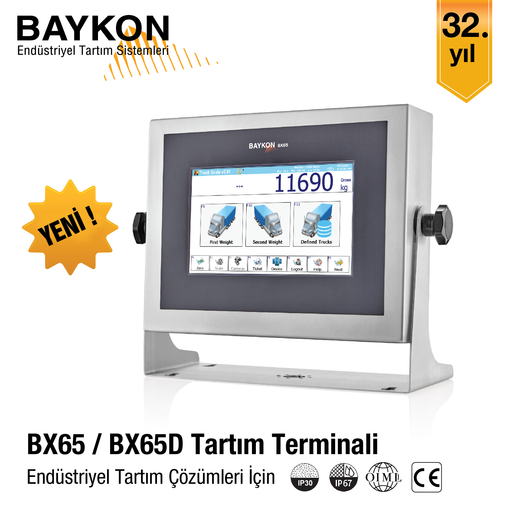 Yeni Baykon BX65 Tartım Terminali