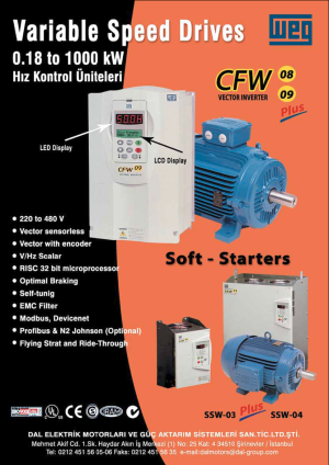 Hız Kontrol Üniteleri,CFW Vector Invertor,Soft Starters