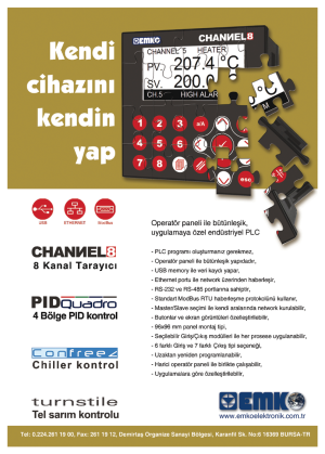 Operatör Paneli ile Bütünleştik Uygulamaya Özel Endüstriyel PLC