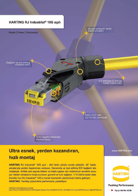 Harting RJ Industrial 10G açılı