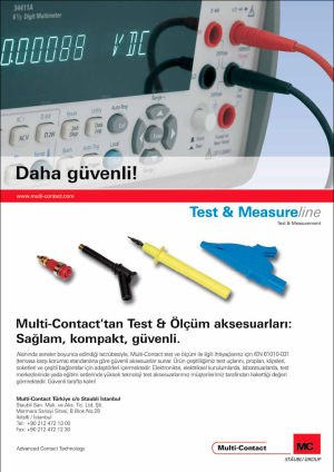 Multi-Contact'tan Tes&Ölçüm Aksesuarları:Sağlam, Kompakt, Güvenli.
