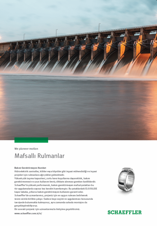 Schaeffler; Mafsallı Rulmanlar