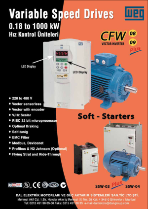 0.18'den 1000kW Hız Kontrol Üniteleri