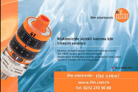 Makinelerde sürekli koruma için titreşim sensörü