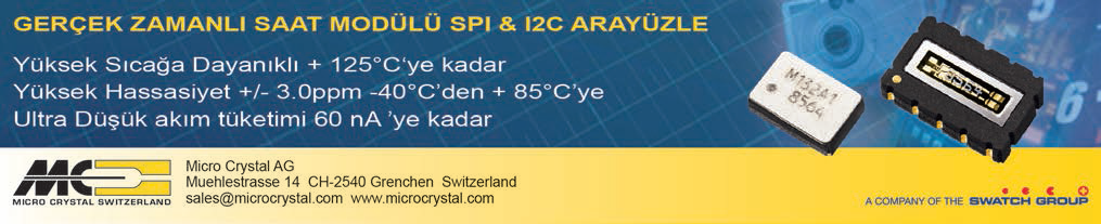 Micro Crystal; Gerçek Zamanlı Saat Modülü SPI & I2C Arayüzle